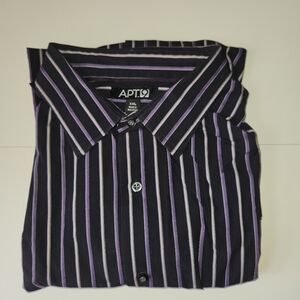 Apt.9 Black & Purple Button Down